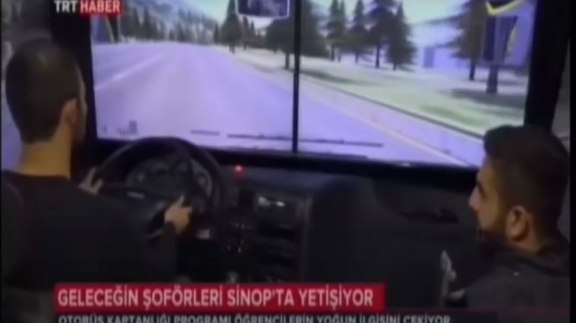 ANGRUP X-Bus Driver Training Simulator on Turkish Radia and Television Channel ( TRT )